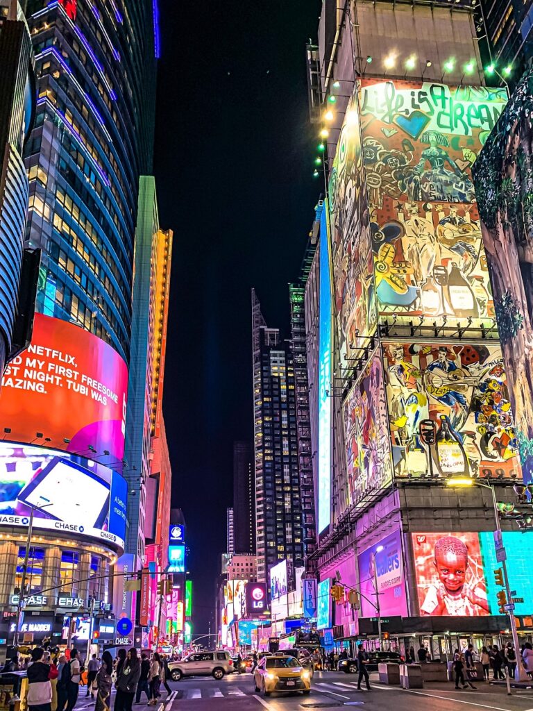 new york, time, broadway, ny, car wallpapers, manhattan, cities, america, the skyscraper, york, travel, new, architecture, neon, car, modern, road, tourism, center, street, city, people, light