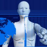 robot, cyborg, futuristic, android, cybernetics, intelligence, blue robot, robot, robot, robot, robot, robot
